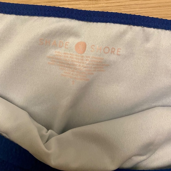 Shade & Shore Textured Hipster Bikini Bottom, Midnight Blue Dot - NEW - Picture 4 of 11